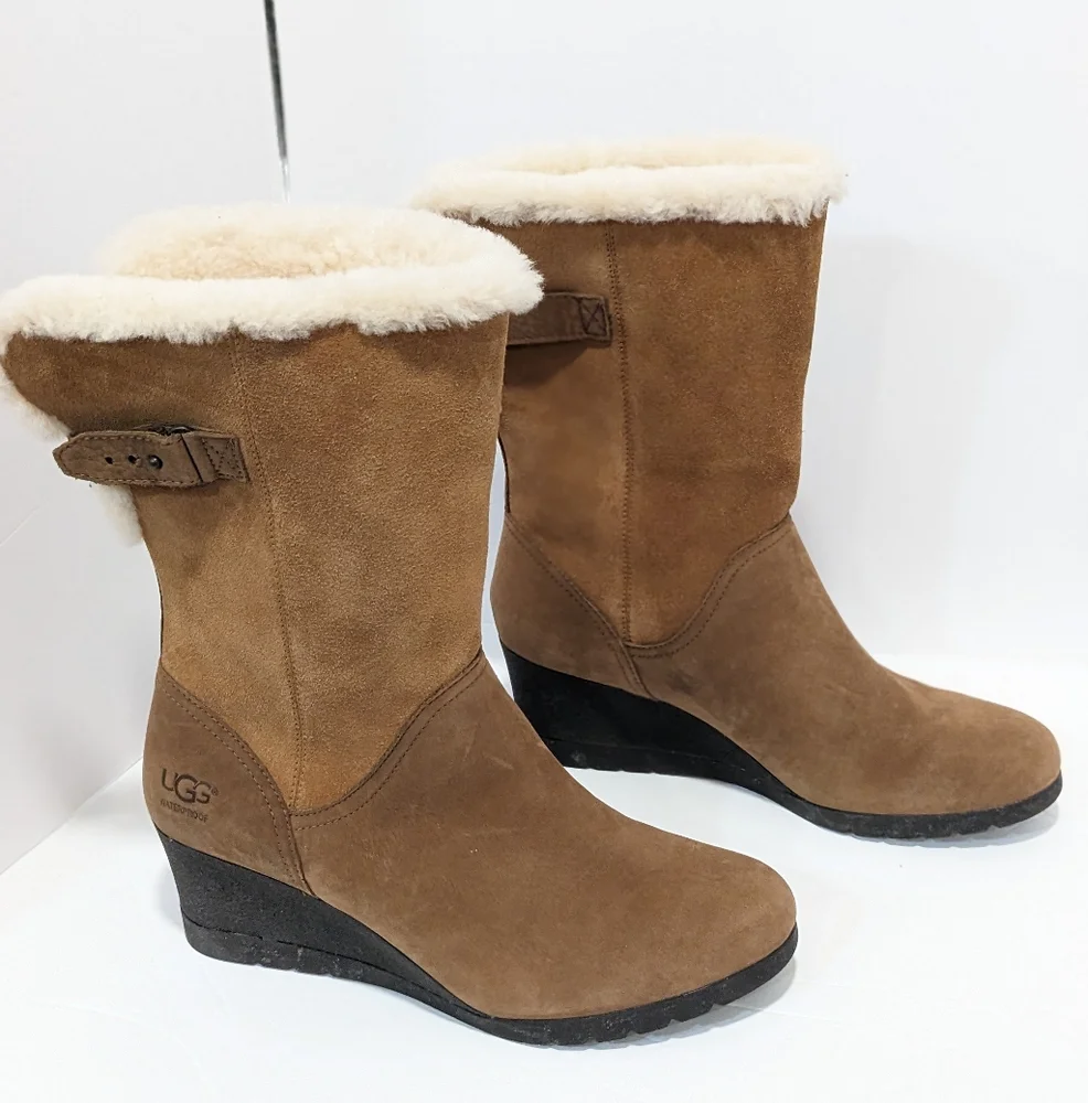 NWOT UGG Waterproof Edelina Wedge Boots